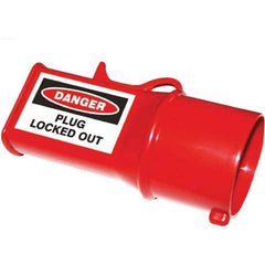 NMC - Plastic Socket Lockout - 220/240 Volt, 1 Padlock, 1 Circuit, English - Industrial Tool & Supply
