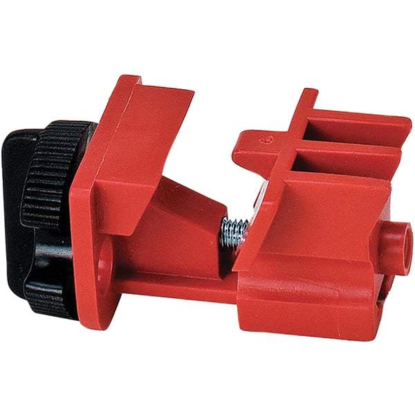 NMC - Plastic Multi-Pole Circuit Breaker Lockout - 120/277 Volt, 1 Padlock, 2 Circuits, English - Industrial Tool & Supply