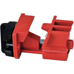 NMC - Plastic Multi-Pole Circuit Breaker Lockout - 120/277 Volt, 1 Padlock, 2 Circuits, English - Industrial Tool & Supply