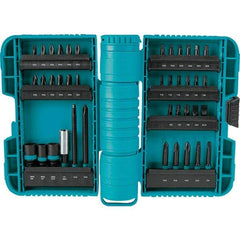 Makita - Power Bit, Insert Bit & Nut Driver Set - 1/4 to 3/8" Hex, #2, 1/4", 3/8" Drive, Phillips, Slotted, Torx, Square Point - Industrial Tool & Supply