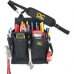 CLC - Electrician's Holster with 20 Pockets - Ballistic Polyester, Black - Industrial Tool & Supply