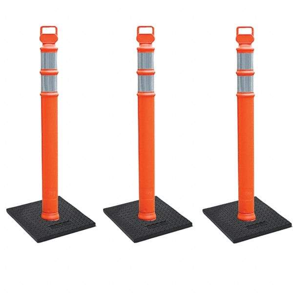 PRO-SAFE - Traffic Barrels, Delineators & Posts Type: Delineator Post Material: Polyethylene - Industrial Tool & Supply