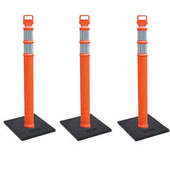 PRO-SAFE - Traffic Barrels, Delineators & Posts Type: Delineator Post Material: Polyethylene - Industrial Tool & Supply