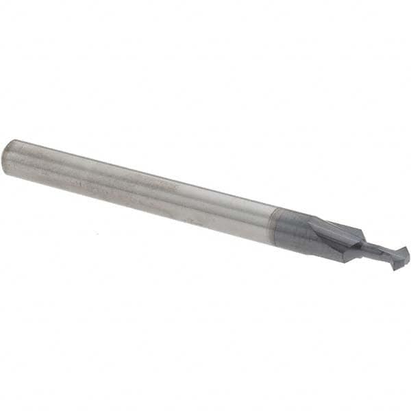 Accupro - 3/32° 3/32" Cut Diam, 0.047" Cut Width, 1/8" Shank, Solid Carbide Double-Angle Cutter - Industrial Tool & Supply