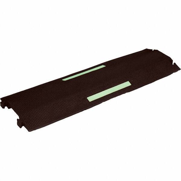 PRO-SAFE - 36" Long x 10-1/2" Wide x 1-1/2" High, Polyurethane Ramp Cable Guard - 8,850 Lb Load Limit - Industrial Tool & Supply