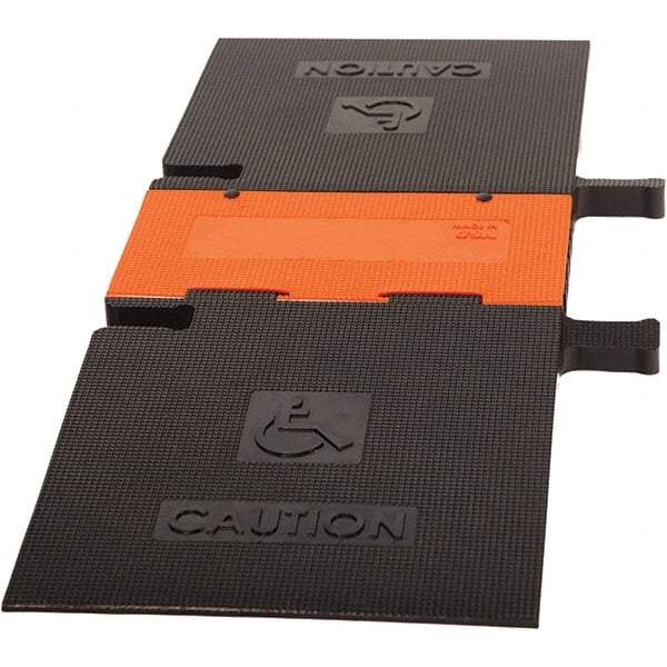 PRO-SAFE - 52-1/2" Long x 19" Wide x 1-3/4" High, Polyurethane Ramp Cable Guard - 20,000 Lb Load Limit - Industrial Tool & Supply