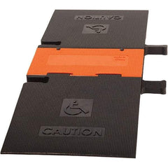 PRO-SAFE - 52-1/2" Long x 19" Wide x 1-3/4" High, Polyurethane Ramp Cable Guard - 20,000 Lb Load Limit - Industrial Tool & Supply