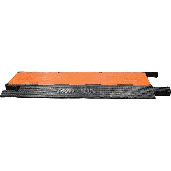 PRO-SAFE - 36" Long x 20" Wide x 1-3/4" High, Polyurethane Ramp Cable Guard - 20,000 Lb Load Limit - Industrial Tool & Supply