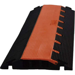 PRO-SAFE - 36" Long x 13" Wide x 1-3/4" High, Polyurethane Ramp Cable Guard - 14,000 Lb Load Limit - Industrial Tool & Supply