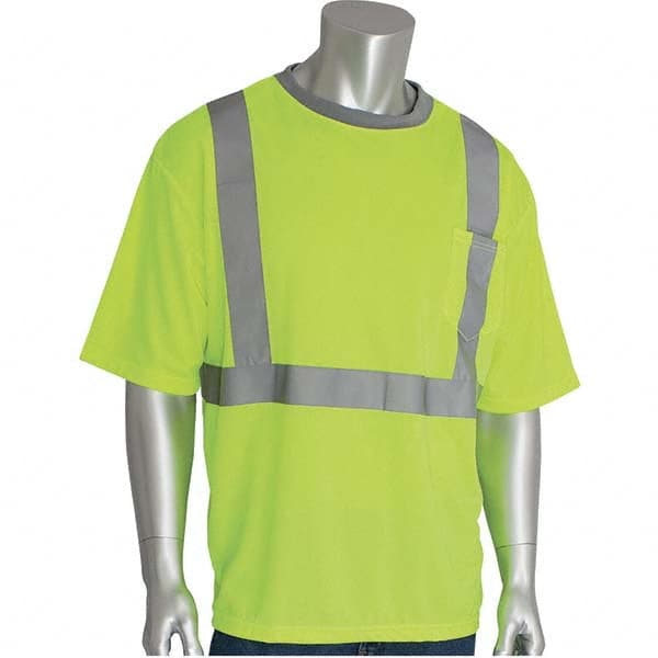 PIP - Size XL Hi-Vis Yellow High Visibility Short Sleeve T-Shirt - Industrial Tool & Supply