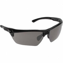 MCR Safety - Black Mirror Lenses, Framed Safety Glasses - Anti-Fog, Scratch Resistant, Black Polycarbonate Frame, Size Universal, Wrap Around - Industrial Tool & Supply