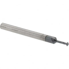 Accupro - 5/64° 5/64" Cut Diam, 0.039" Cut Width, 1/8" Shank, Solid Carbide Double-Angle Cutter - Industrial Tool & Supply