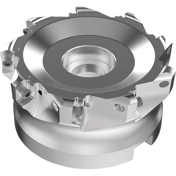 Seco - 9 Inserts, 67mm Cutter Diam, 1.8mm Max Depth of Cut, Indexable High-Feed Face Mill - 27mm Arbor Hole Diam, 0.4882" Keyway Width, 50mm High, R220.21-LP09 Toolholder, LPKT09 Inserts, Series High Feed - Industrial Tool & Supply