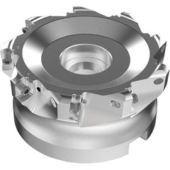 Seco - 9 Inserts, 67mm Cutter Diam, 1.8mm Max Depth of Cut, Indexable High-Feed Face Mill - 27mm Arbor Hole Diam, 0.4882" Keyway Width, 50mm High, R220.21-LP09 Toolholder, LPKT09 Inserts, Series High Feed - Industrial Tool & Supply