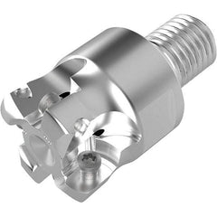 Seco - 18.9mm Cut Diam, 1.9mm Max Depth, M12 12mm Shank Diam, Modular Connection Indexable High-Feed End Mill - Screw Holding Method, LPKT09 Insert, R217.21 Toolholder, Through Coolant - Industrial Tool & Supply