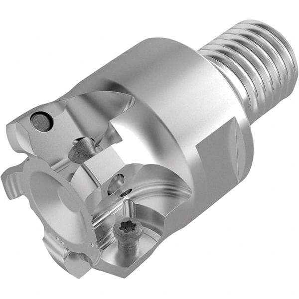 Seco - 28.9mm Cut Diam, 1.9mm Max Depth, M16 16mm Shank Diam, Modular Connection Indexable High-Feed End Mill - Screw Holding Method, LPKT09 Insert, R217.21 Toolholder, Through Coolant - Industrial Tool & Supply