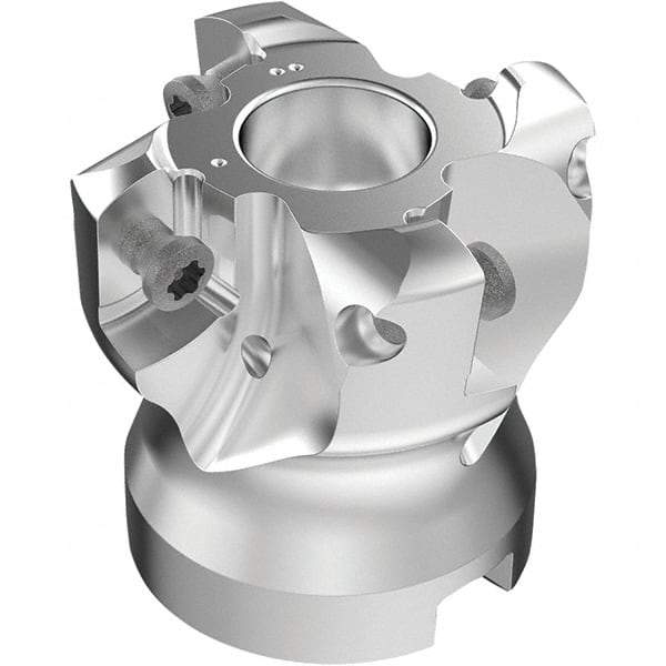 Seco - 4 Inserts, 27.5mm Cutter Diam, 1.8mm Max Depth of Cut, Indexable High-Feed Face Mill - 16mm Arbor Hole Diam, 0.3307" Keyway Width, 40mm High, R220.21-LP09 Toolholder, LPKT09 Inserts, Series High Feed - Industrial Tool & Supply