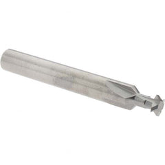 Accupro - 1/4° 1/4" Cut Diam, 0.072" Cut Width, 1/4" Shank, Solid Carbide Double-Angle Cutter - Industrial Tool & Supply