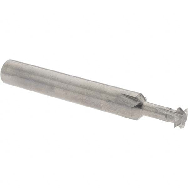 Accupro - 1/4° 1/4" Cut Diam, 0.072" Cut Width, 1/4" Shank, Solid Carbide Double-Angle Cutter - Industrial Tool & Supply