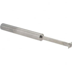 Accupro - 1/4° 1/4" Cut Diam, 0.072" Cut Width, 1/4" Shank, Solid Carbide Double-Angle Cutter - Industrial Tool & Supply