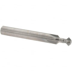 Accupro - 1/4° 1/4" Cut Diam, 1/8" Cut Width, 1/4" Shank, Solid Carbide Double-Angle Cutter - Industrial Tool & Supply