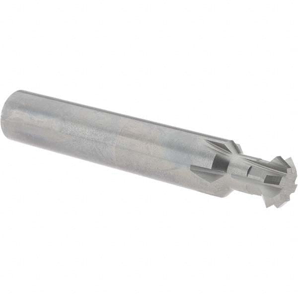 Accupro - 1/2° 1/2" Cut Diam, 0.187" Cut Width, 1/2" Shank, Solid Carbide Double-Angle Cutter - Industrial Tool & Supply