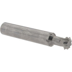 Accupro - 1/2° 1/2" Cut Diam, 0.187" Cut Width, 1/2" Shank, Solid Carbide Double-Angle Cutter - Industrial Tool & Supply