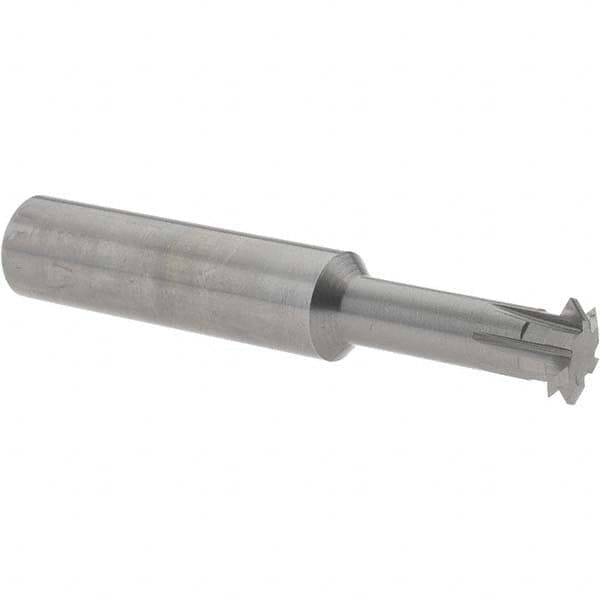 Accupro - 1/2° 1/2" Cut Diam, 0.109" Cut Width, 1/2" Shank, Solid Carbide Double-Angle Cutter - Industrial Tool & Supply