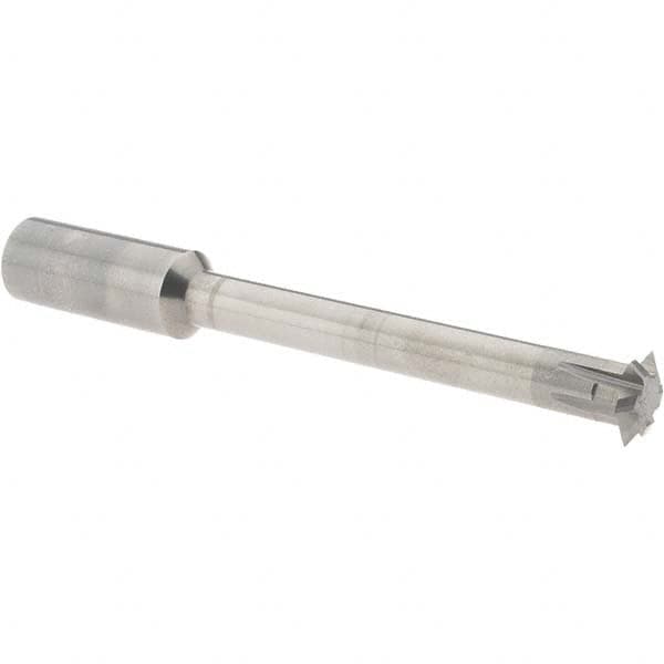 Accupro - 1/2° 1/2" Cut Diam, 0.109" Cut Width, 1/2" Shank, Solid Carbide Double-Angle Cutter - Industrial Tool & Supply