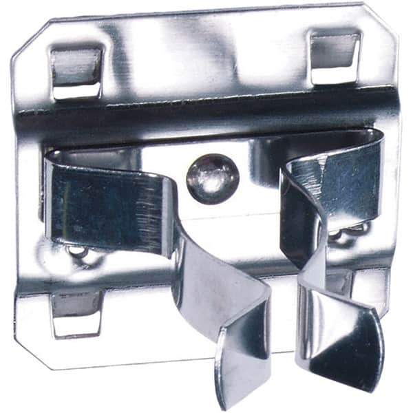 NMC - 7/8" Long Extended Spring Clip Pegboard Hook - 7/8" Projection, Stainless Steel - Industrial Tool & Supply