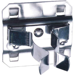 NMC - 7/8" Long Extended Spring Clip Pegboard Hook - 7/8" Projection, Stainless Steel - Industrial Tool & Supply