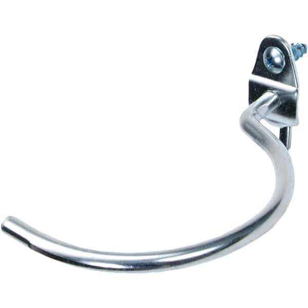 NMC - 4-1/2" ID, 3-3/4" Long Pegboard Curved Hook Pegboard Hook - 3-3/4" Projection, Steel - Industrial Tool & Supply