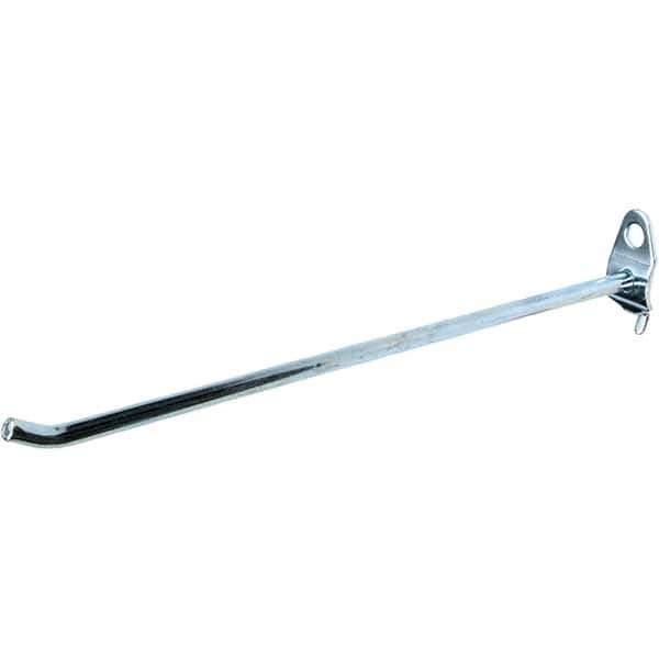NMC - 8" Long Pegboard Hook - 8" Projection, 30° Bend, Steel - Industrial Tool & Supply