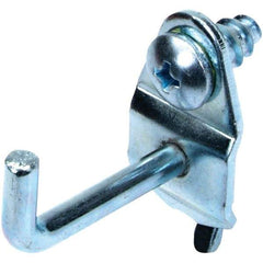 NMC - 1-1/8" Long Pegboard Hook - 1-1/8" Projection, 90° Bend, Steel - Industrial Tool & Supply