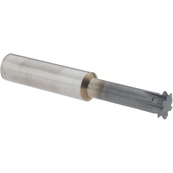 Accupro - 3/8° 3/8" Cut Diam, 0.072" Cut Width, 3/8" Shank, Solid Carbide Double-Angle Cutter - Industrial Tool & Supply