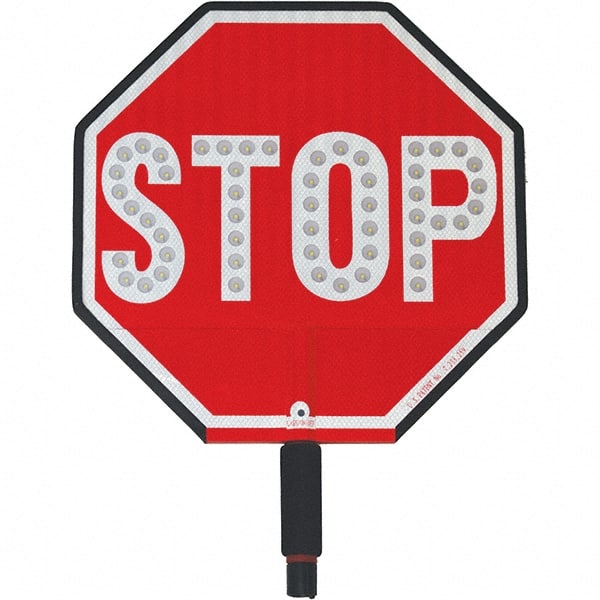 PRO-SAFE - "Stop," 12" Wide x 18" High ABS Plastic Traffic Control Sign - Industrial Tool & Supply