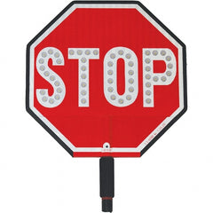 PRO-SAFE - "Stop," 12" Wide x 18" High ABS Plastic Traffic Control Sign - Industrial Tool & Supply