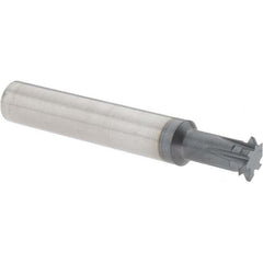 Accupro - 3/8° 3/8" Cut Diam, 0.072" Cut Width, 3/8" Shank, Solid Carbide Double-Angle Cutter - Industrial Tool & Supply