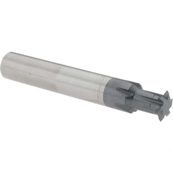 Accupro - 3/8° 3/8" Cut Diam, 0.072" Cut Width, 3/8" Shank, Solid Carbide Double-Angle Cutter - Industrial Tool & Supply