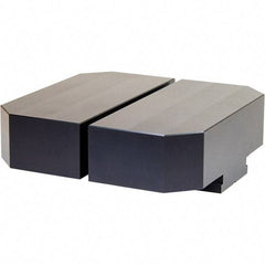 Air Vise Workholding - 6" Wide x 15/16" High x 2-7/8" Thick, Flat/No Step Vise Jaw - Soft, Aluminum, Fixed Jaw, Compatible with AV-T-4 Vises - Industrial Tool & Supply