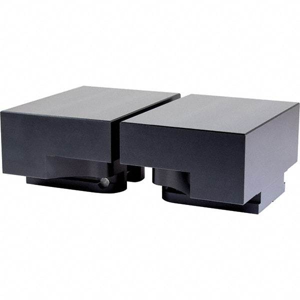 Air Vise Workholding - 4" Wide x 15/16" High x 2-7/8" Thick, Flat/No Step Vise Jaw - Soft, Aluminum, Fixed Jaw, Compatible with AV-T-4 Vises - Industrial Tool & Supply