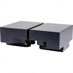 Air Vise Workholding - 4" Wide x 15/16" High x 2-7/8" Thick, Flat/No Step Vise Jaw - Soft, Aluminum, Fixed Jaw, Compatible with AV-T-4 Vises - Industrial Tool & Supply