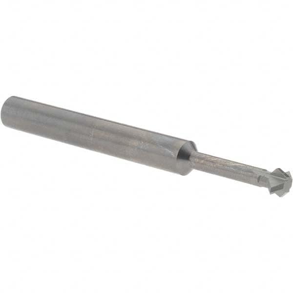 Accupro - 1/4° 1/4" Cut Diam, 1/8" Cut Width, 1/4" Shank, Solid Carbide Double-Angle Cutter - Industrial Tool & Supply