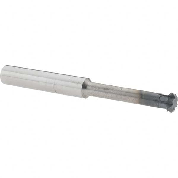 Accupro - 3/8° 3/8" Cut Diam, 1/8" Cut Width, 3/8" Shank, Solid Carbide Double-Angle Cutter - Industrial Tool & Supply