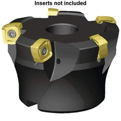 Kennametal - 5 Inserts, 2-1/2" Cutter Diam, 0.098" Max Depth of Cut, Indexable High-Feed Face Mill - 1" Arbor Hole Diam, 40mm High, 7793VXO12 Toolholder, XD..1205.. Inserts, Series 7793 - Industrial Tool & Supply