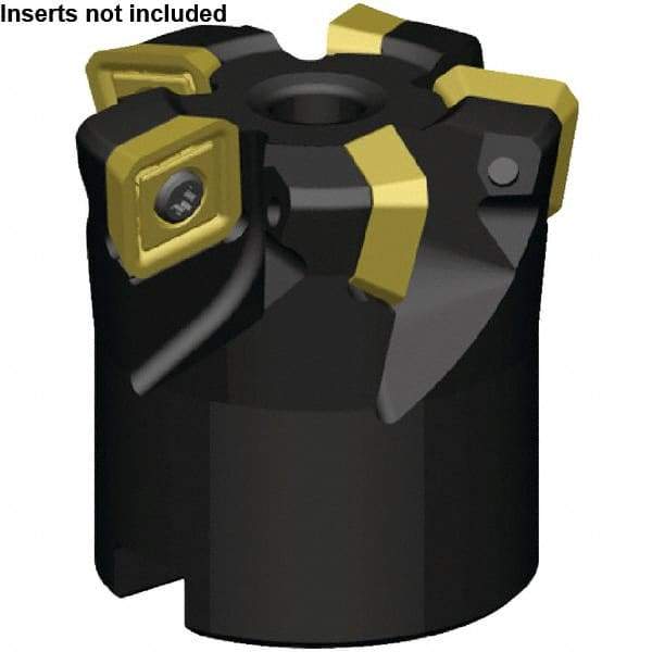 Kennametal - 5 Inserts, 28.82mm Cutter Diam, 0.065" Max Depth of Cut, Indexable High-Feed Face Mill - 3/4" Arbor Hole Diam, 1-3/4" High, KSSM Toolholder, SE.X443AE.N7... Inserts, Series KSSM - Industrial Tool & Supply