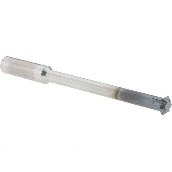 Accupro - 3/8° 3/8" Cut Diam, 1/8" Cut Width, 3/8" Shank, Solid Carbide Double-Angle Cutter - Industrial Tool & Supply