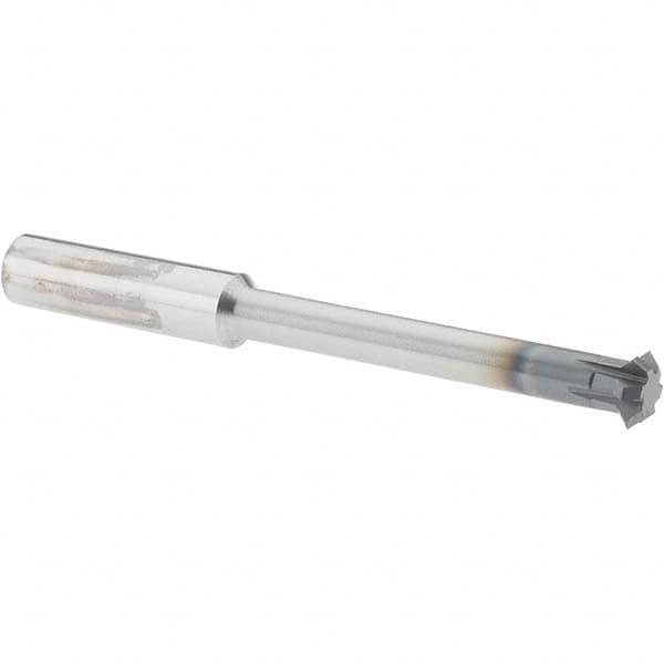 Accupro - 3/8° 3/8" Cut Diam, 1/8" Cut Width, 3/8" Shank, Solid Carbide Double-Angle Cutter - Industrial Tool & Supply