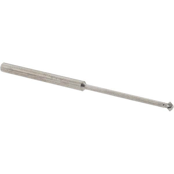 Accupro - 1/8° 1/8" Cut Diam, 0.062" Cut Width, 1/8" Shank, Solid Carbide Double-Angle Cutter - Industrial Tool & Supply