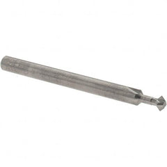 Accupro - 1/8° 1/8" Cut Diam, 0.062" Cut Width, 1/8" Shank, Solid Carbide Double-Angle Cutter - Industrial Tool & Supply